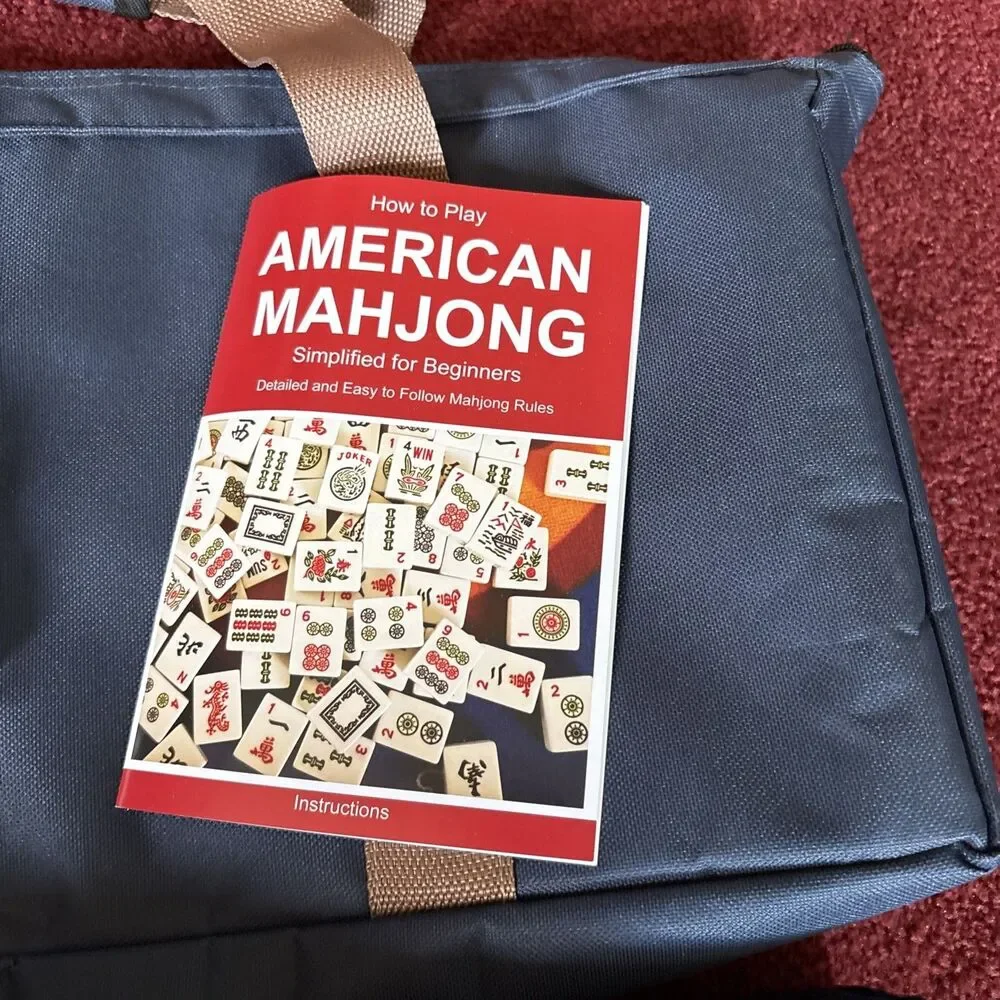 Portable American Mahjong Set with 166 Durable Tiles and Accessories Included